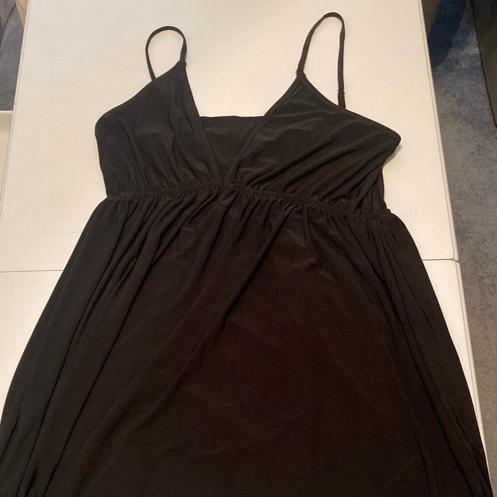 White Birch Black Dress